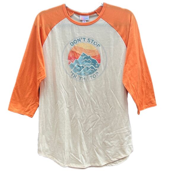 NWT M Raglan T-shirt, Randy baseball t, LuLaRoe, Don't Stop Til the Top - Picture 1 of 4